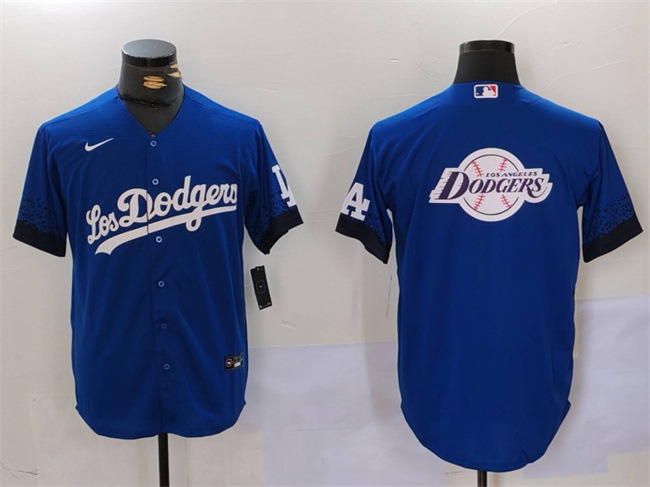 Men's Los Angeles Dodgers Blue Team Big Logo City Connect Cool Base Stitched Baseball Jersey Men's Los Angeles Dodgers Blue Team Big Logo City Connect Cool Base Stitched Baseball Jersey